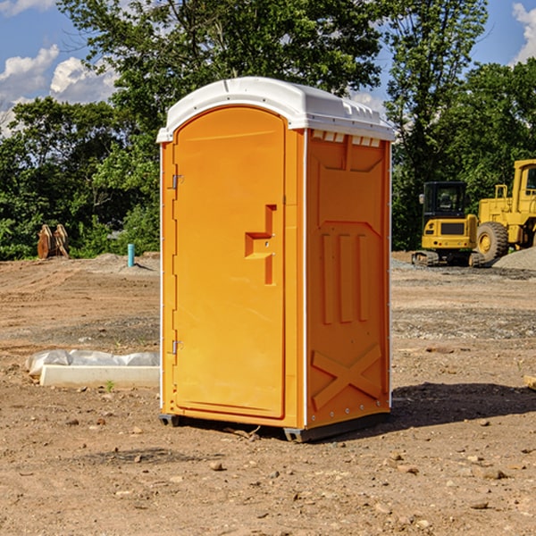 what is the expected delivery and pickup timeframe for the porta potties in Karnak